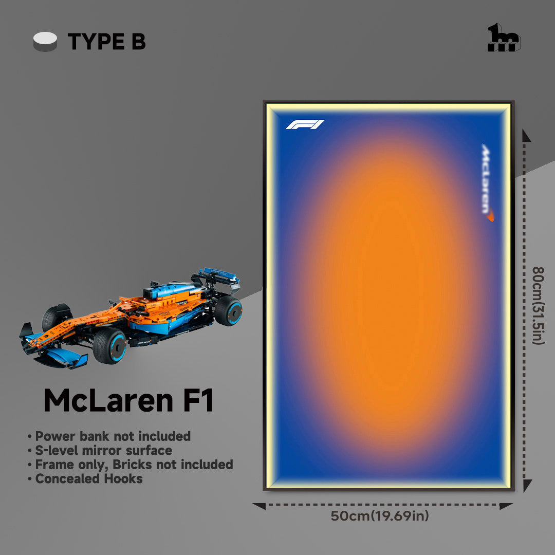 Wall Display Frame For LEGO® Technic™ F1 Series.