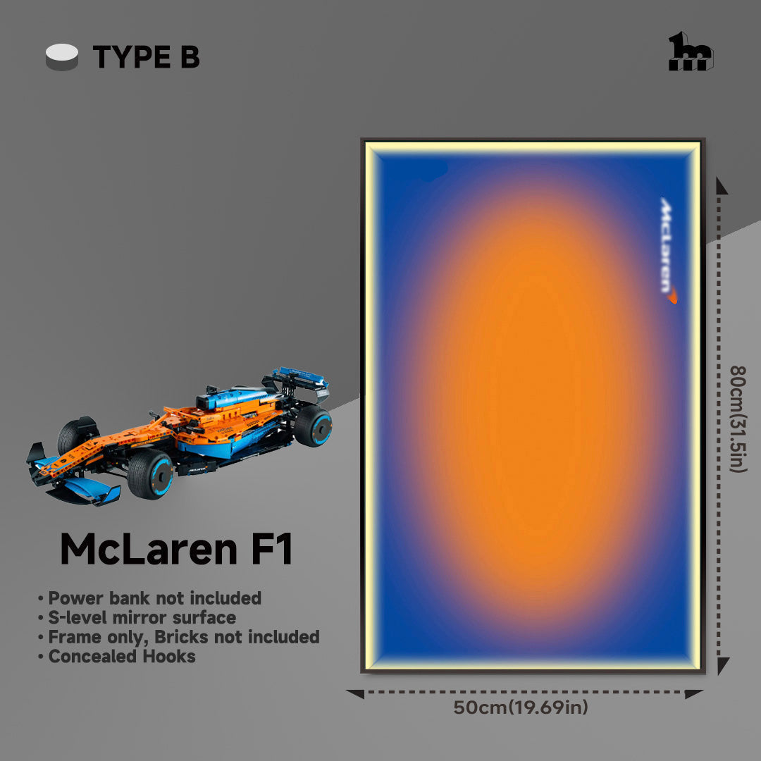 Wall Display Frame For LEGO® Technic™ F1 Series.