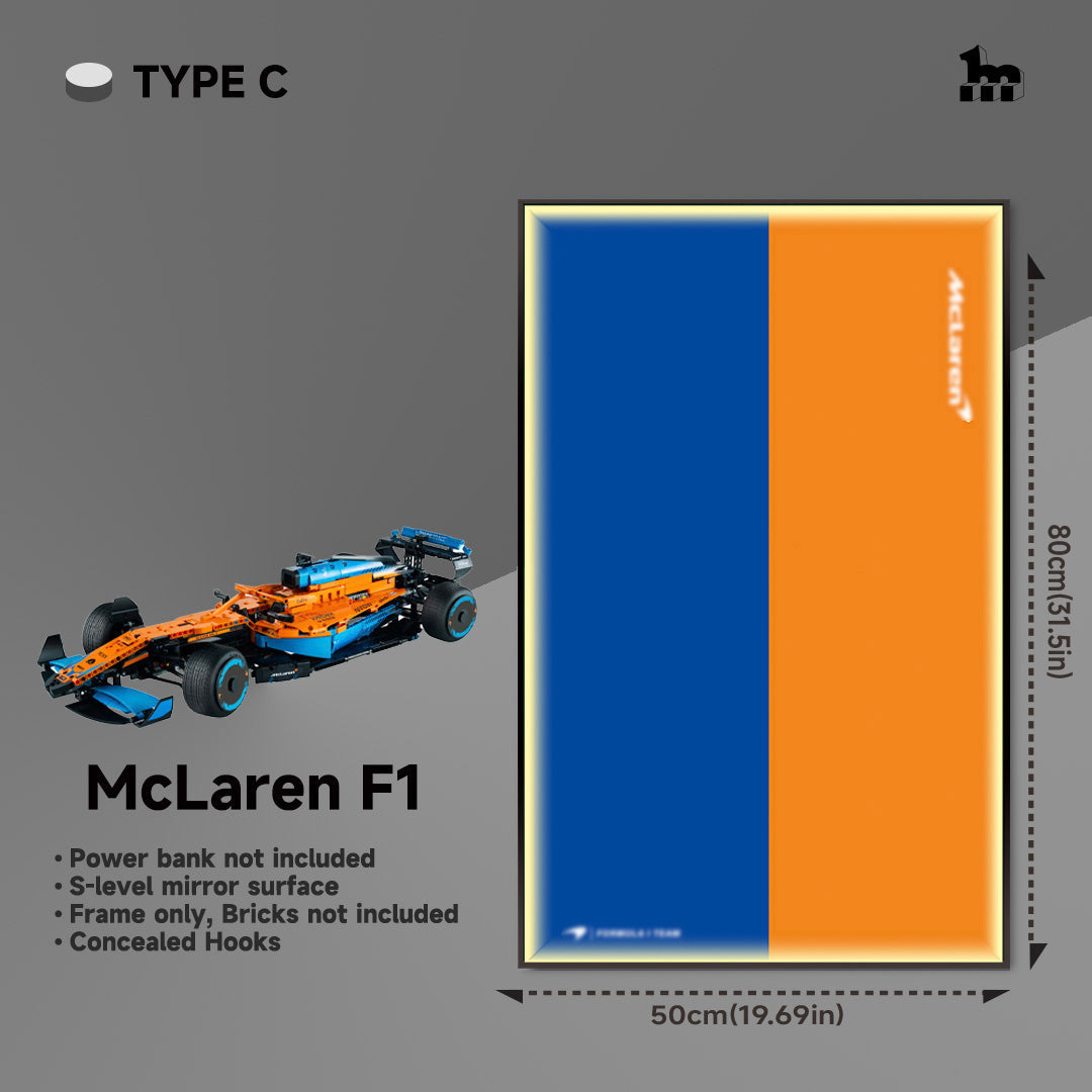 Wall Display Frame For LEGO® Technic™ F1 Series.