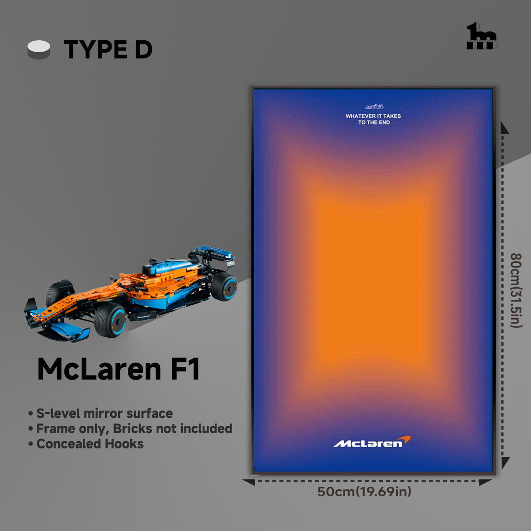 Wall Display Frame For LEGO® Technic™ F1 Series.