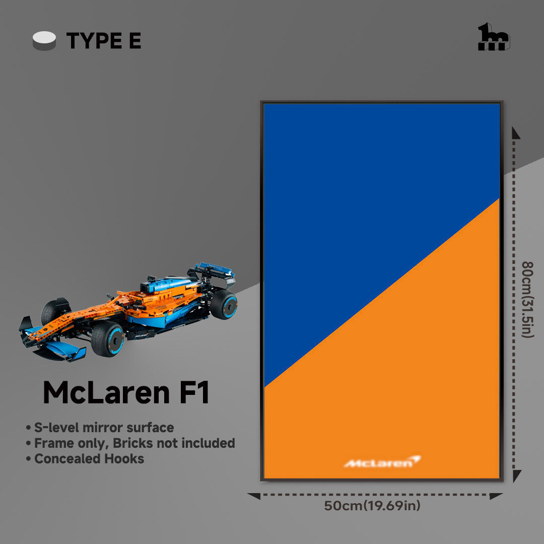 Wall Display Frame For LEGO® Technic™ F1 Series.