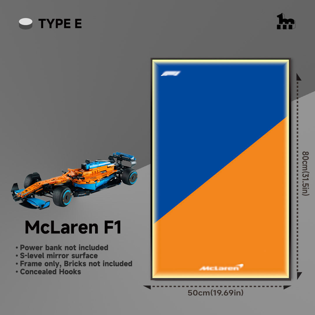 Wall Display Frame For LEGO® Technic™ F1 Series.
