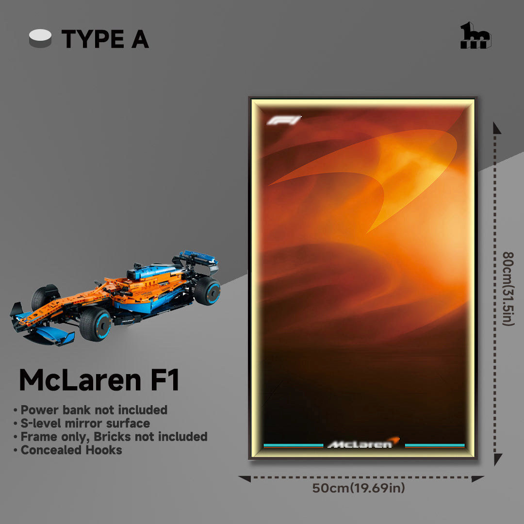 Wall Display Frame For LEGO® Technic™ F1 Series.
