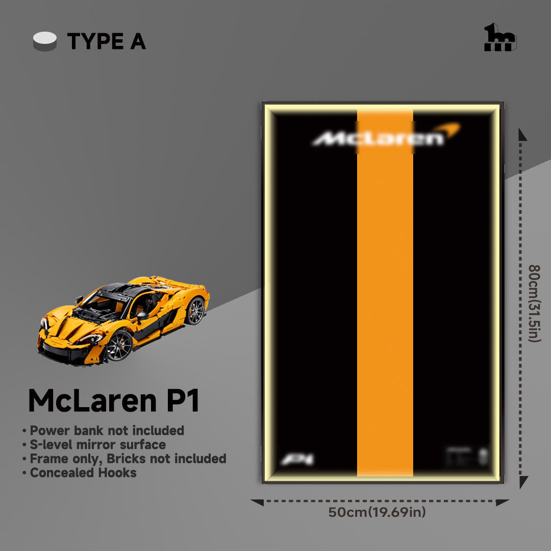 Wall Display Frame For LEGO® Technic™ Supercar.