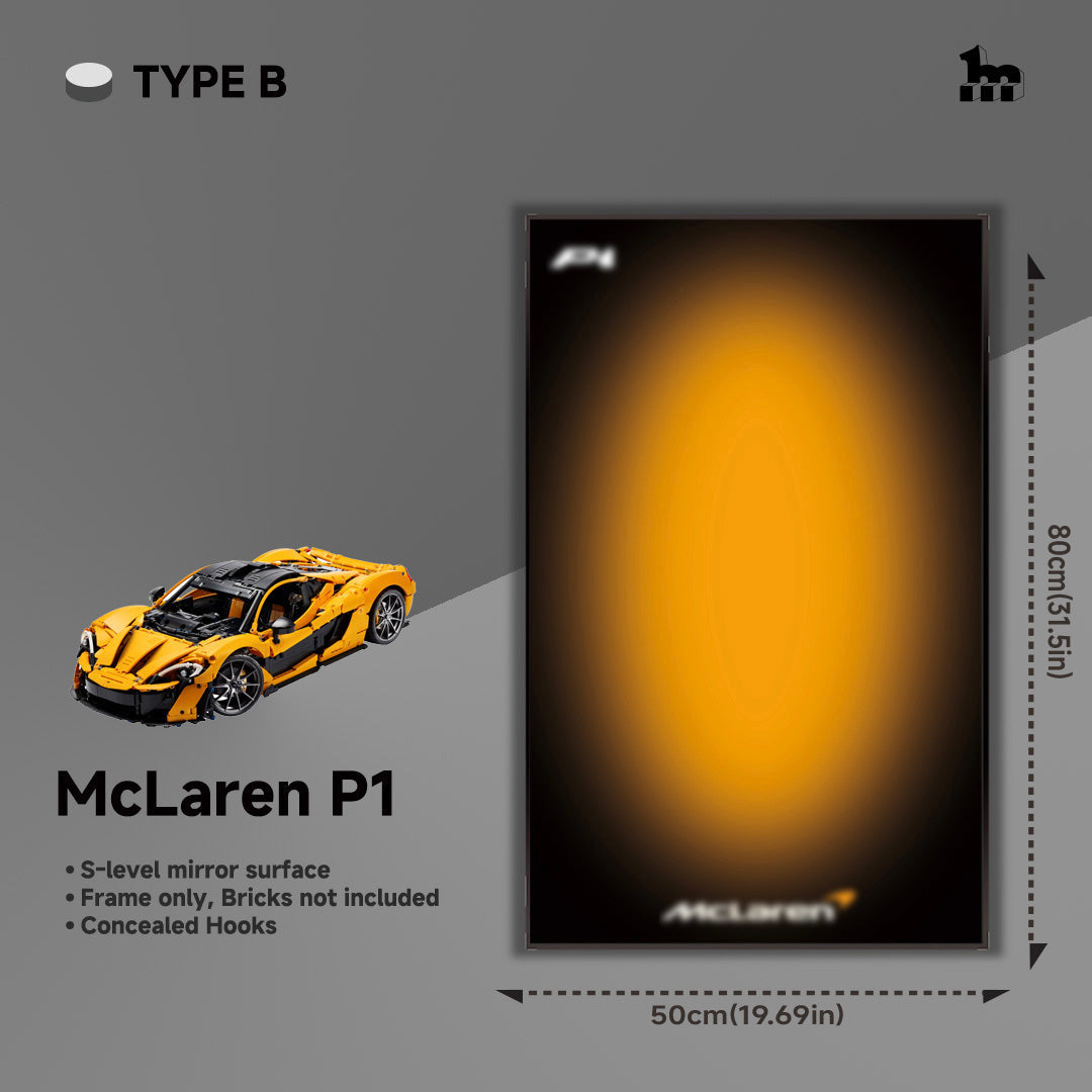 Wall Display Frame For LEGO® Technic™ Supercar.