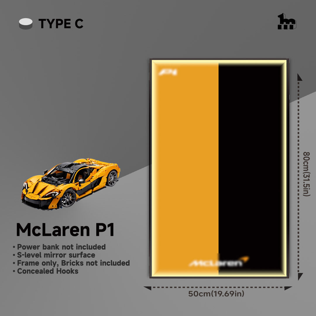 Wall Display Frame For LEGO® Technic™ Supercar.
