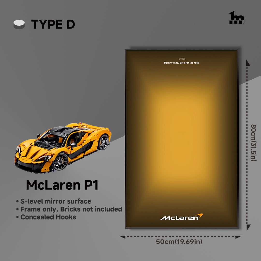 Wall Display Frame For LEGO® Technic™ Supercar.