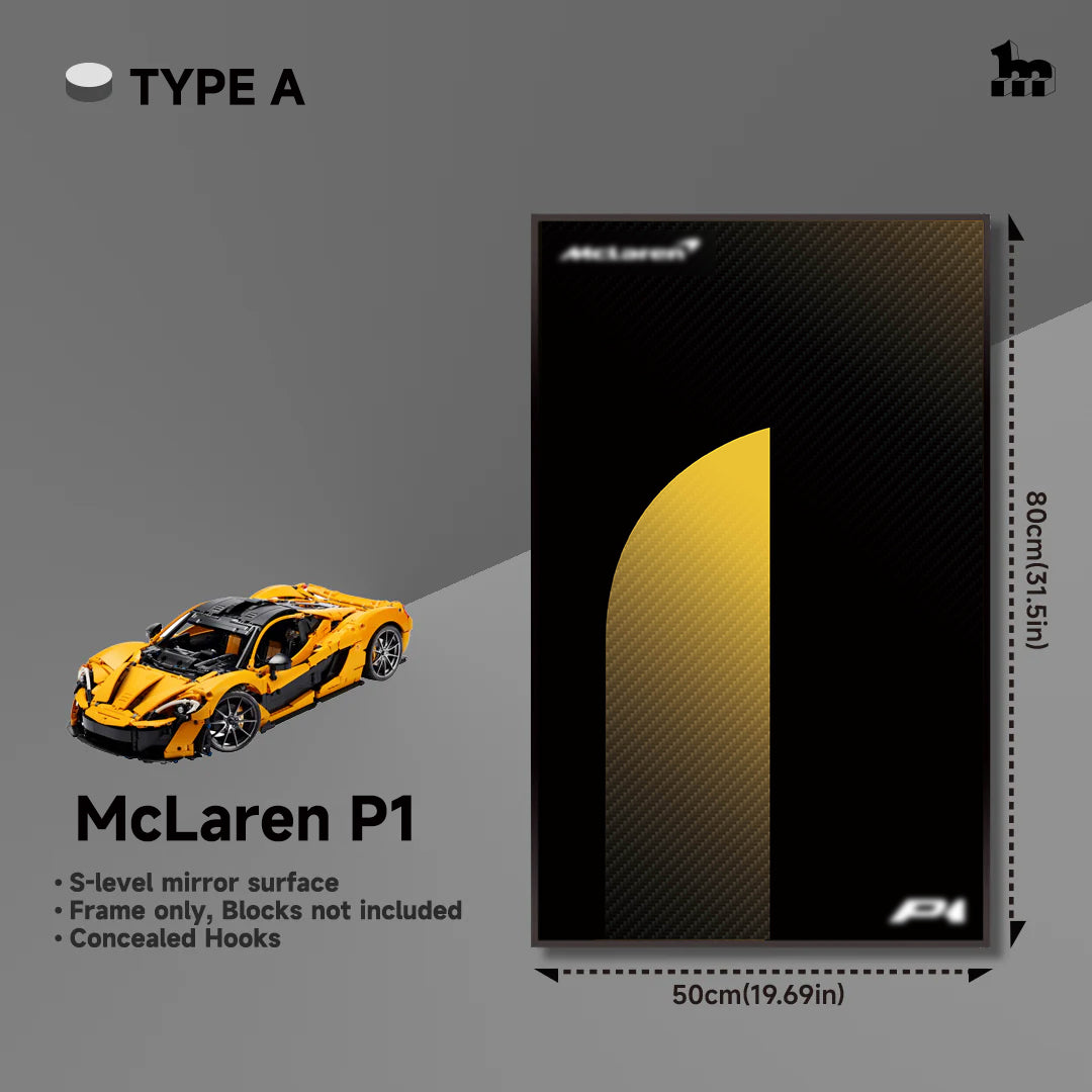 Wall Display Frame For LEGO® Technic™ Supercar.