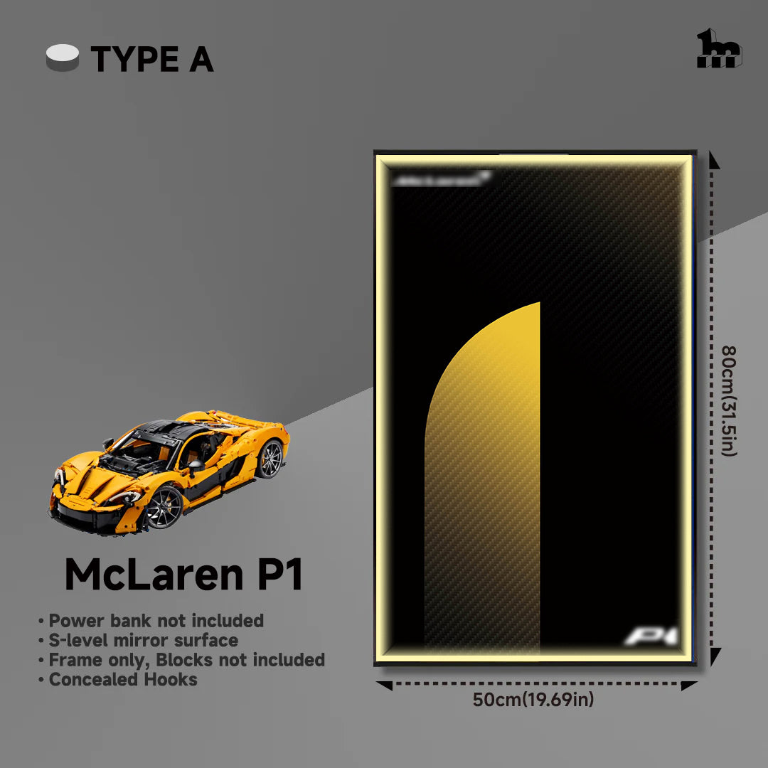 Wall Display Frame For LEGO® Technic™ Supercar.