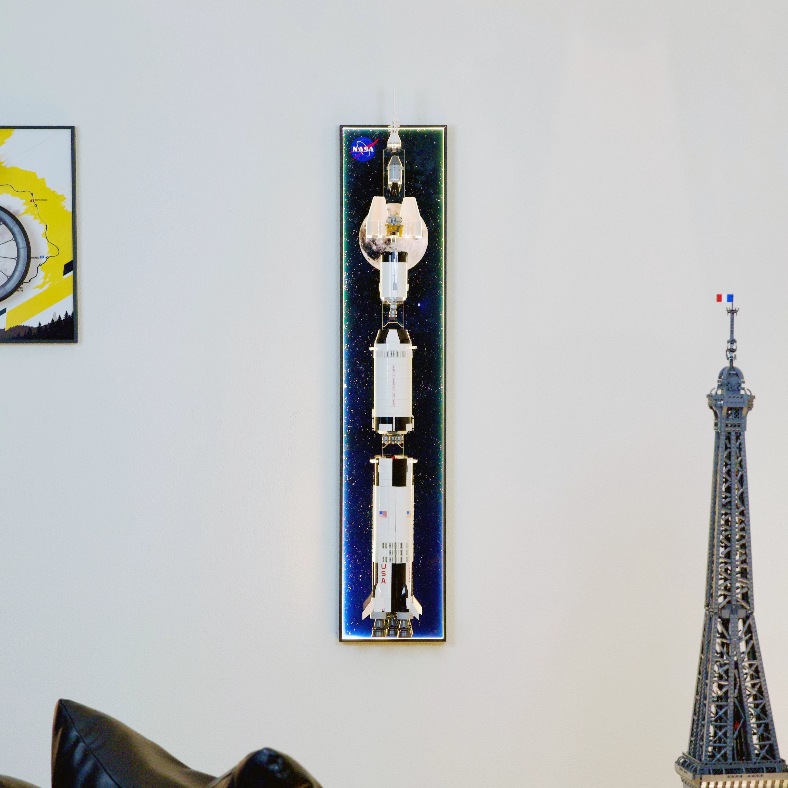 Wandbildrahmen für LEGO® Ideas 92176 NASA Apollo Saturn V