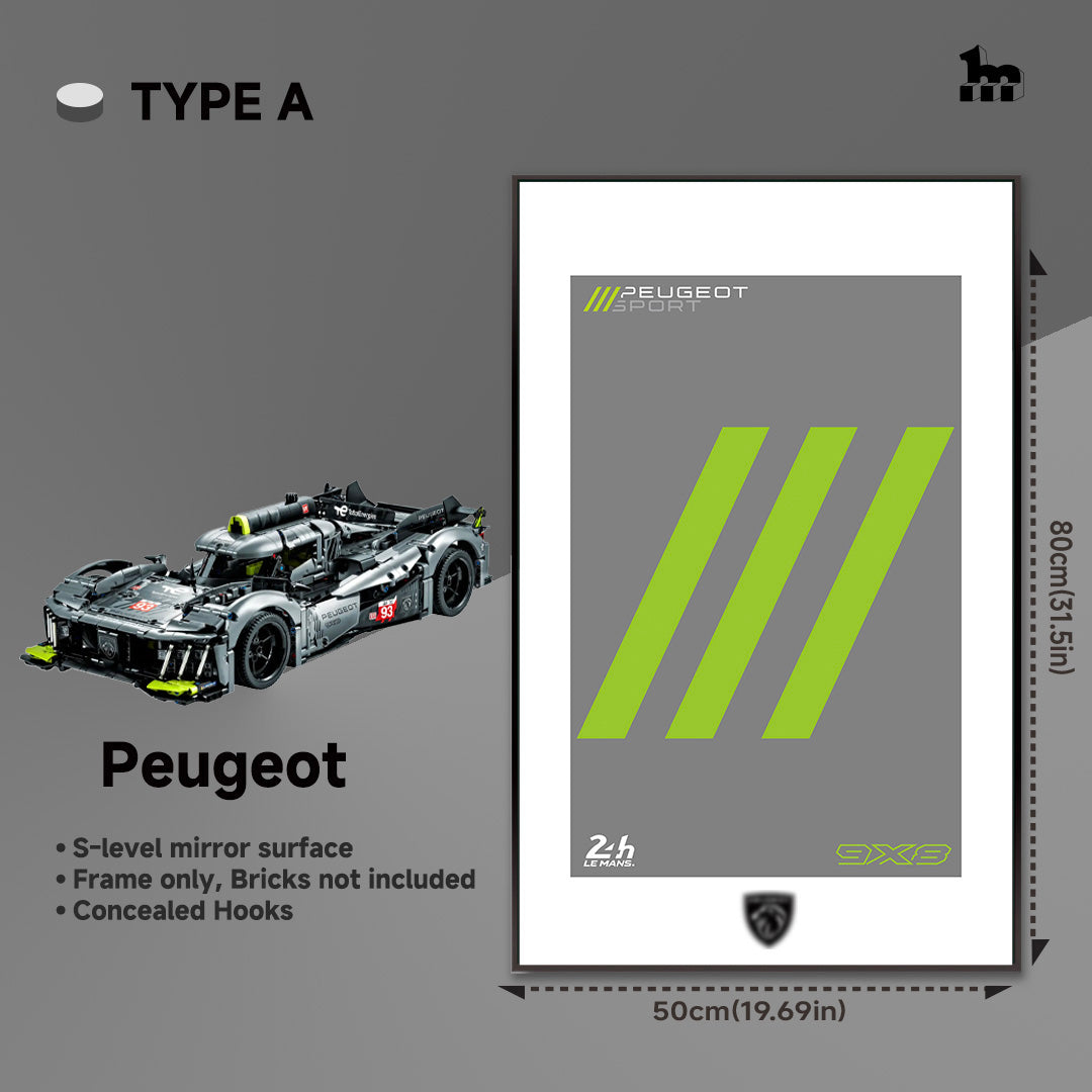 Car Display frame for LEGO® TECHNIC™ Peugeot