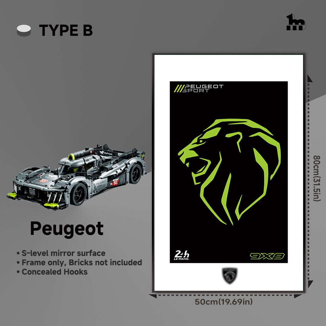Car Display frame for LEGO® TECHNIC™ Peugeot