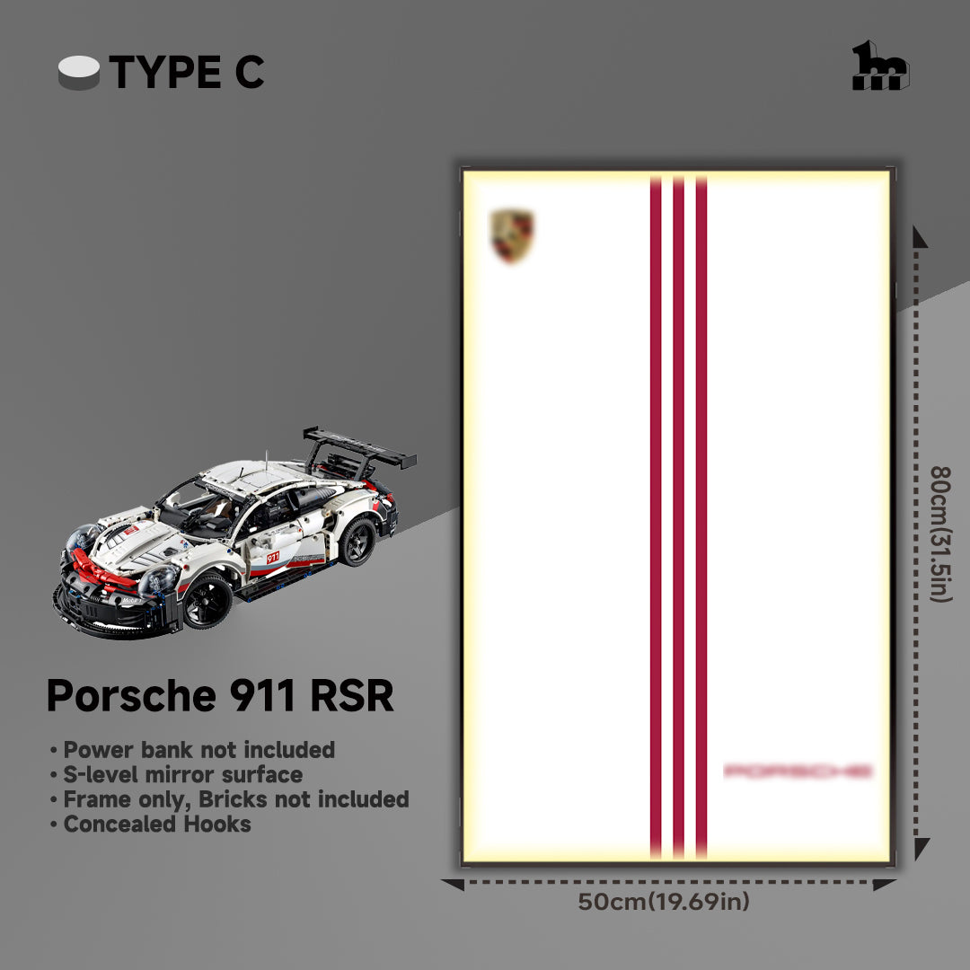 Car Display frame for LEGO® TECHNIC™ Porsche 911 RSR 42096