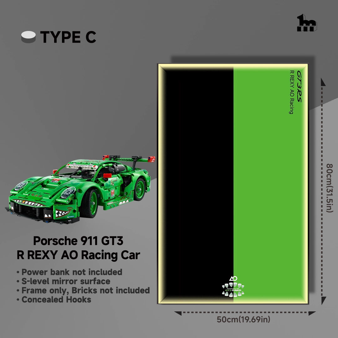 Car Display Frame For LEGO® 42224 Porsche 911 GT3 R REXY AO Racing Car