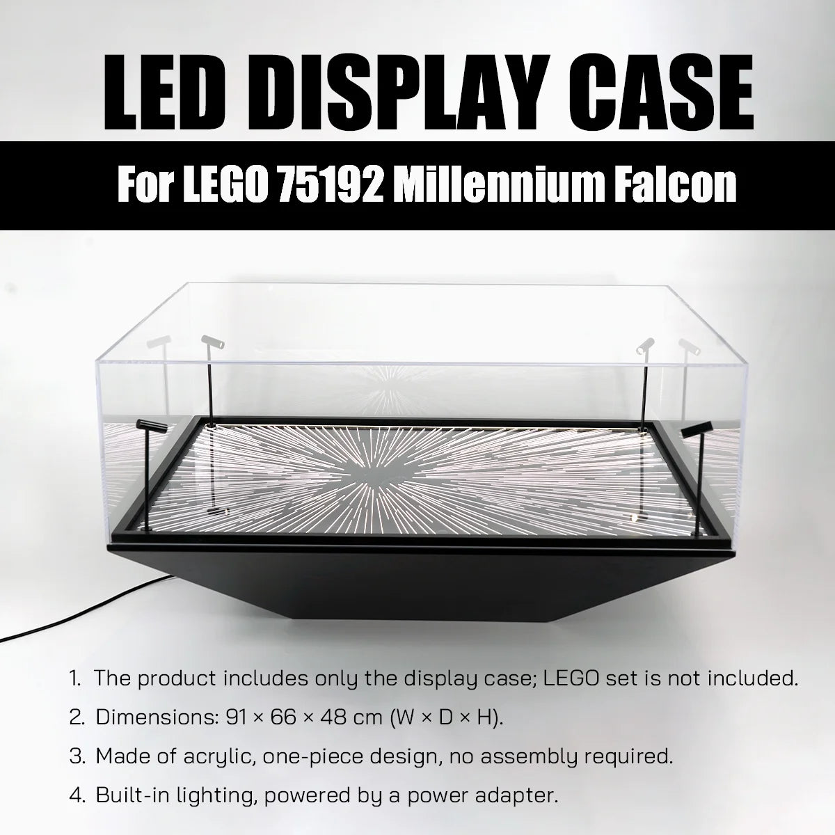 lego millennium falcon display case