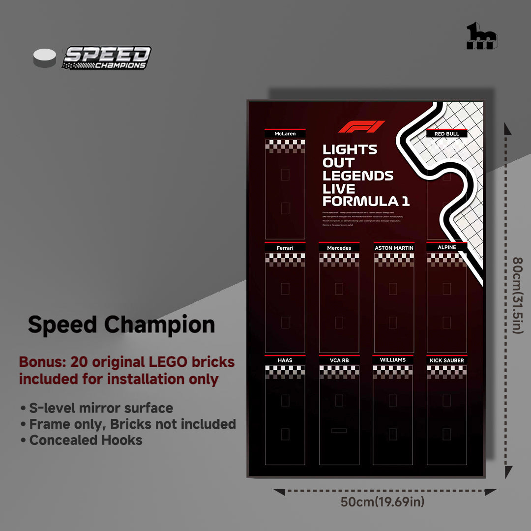 Car Display Frame for LEGO® Speed Champions f1 Series.