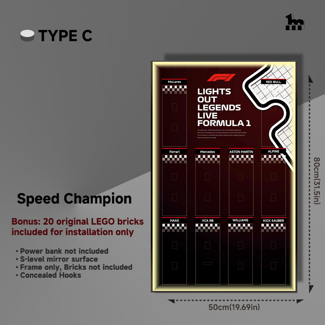 Car Display Frame for LEGO® Speed Champions f1 Series