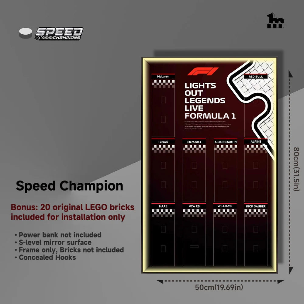 Car Display Frame for LEGO® Speed Champions f1 Series