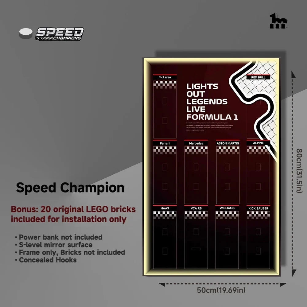 Cadre d’exposition pour voiture LEGO® Speed Champions série F1