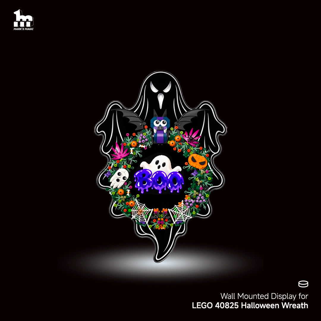 Wall Mounted Acrylic Display for LEGO® 40825 Halloween Wreath
