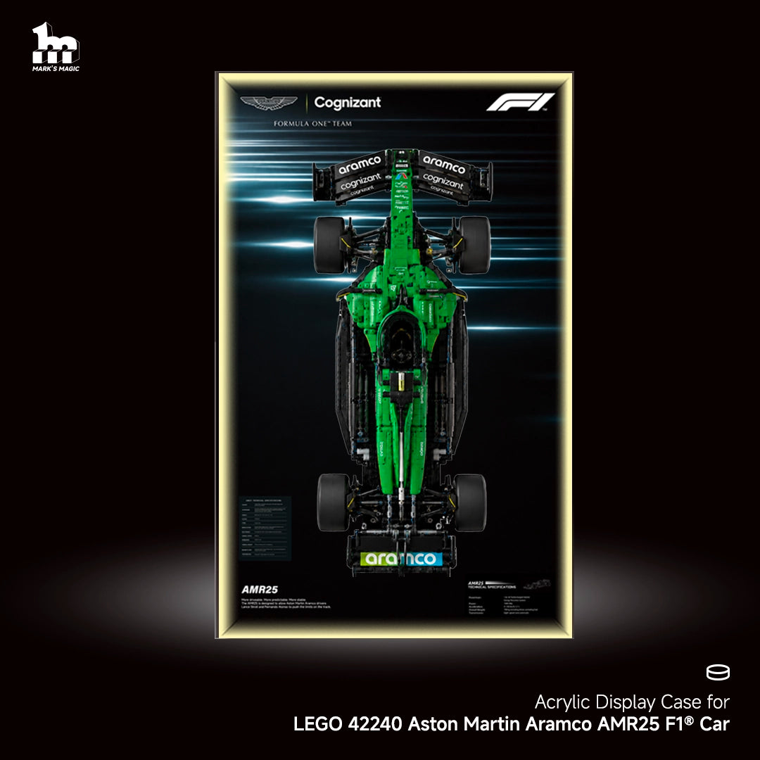 Wall Display Frame For LEGO Technic F1 42240 Aston Martin AMR25