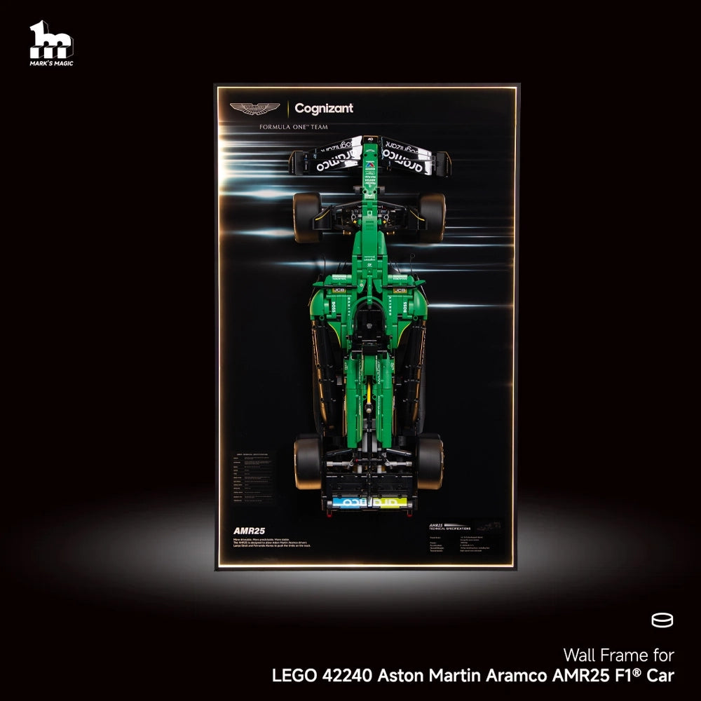 Wall Display Frame For LEGO Technic F1 42240 Aston Martin AMR25