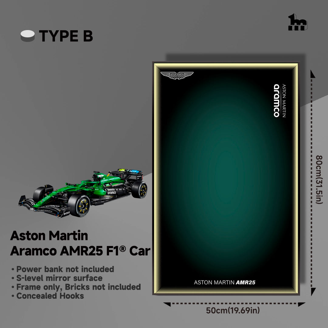 Wall Display Frame For LEGO Technic F1 42240 Aston Martin AMR25