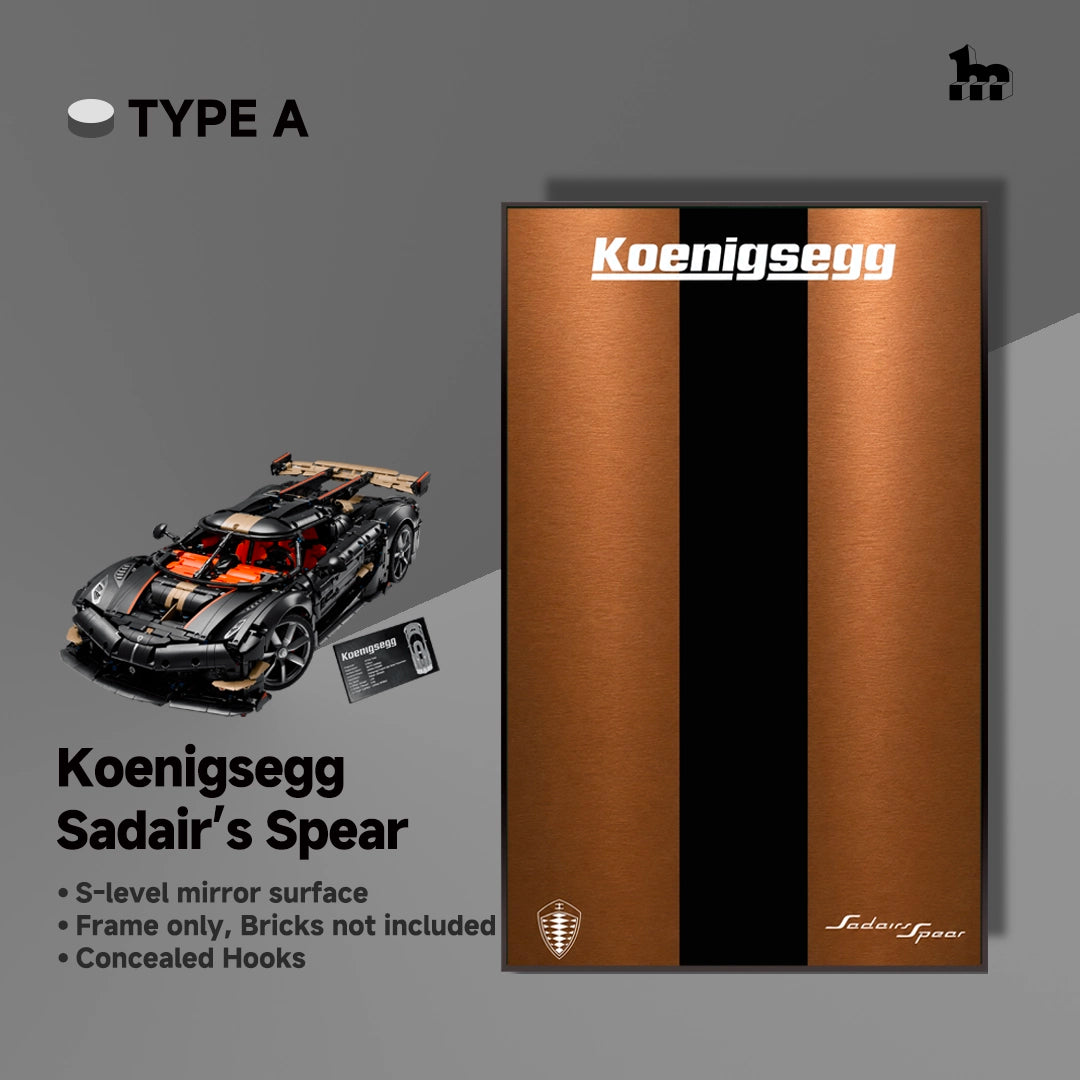 Wall Display Frame For Lego 42232 Technic Koenigsegg Sadair’s Spear