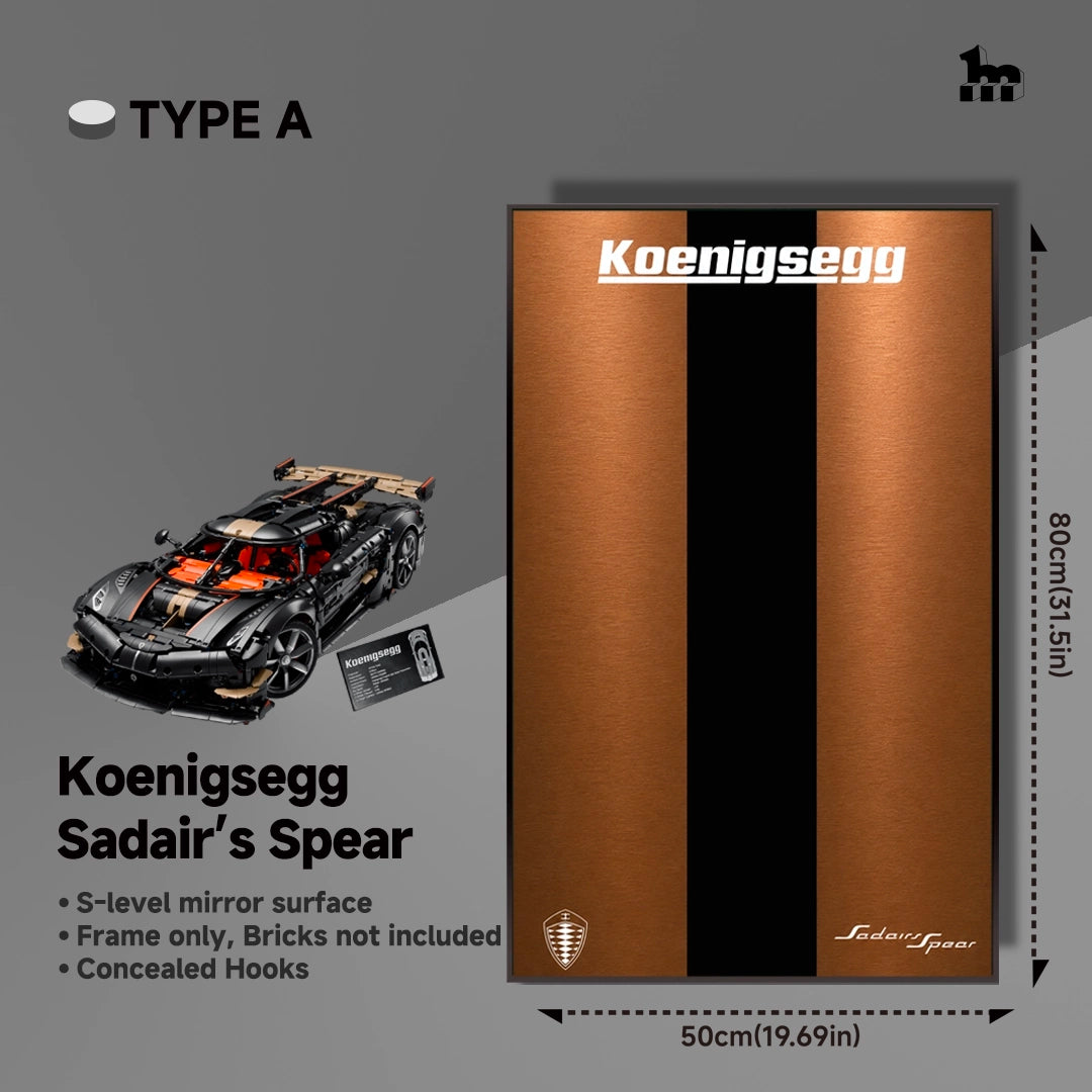 Wall Display Frame For Lego 42232 Technic Koenigsegg Sadair’s Spear