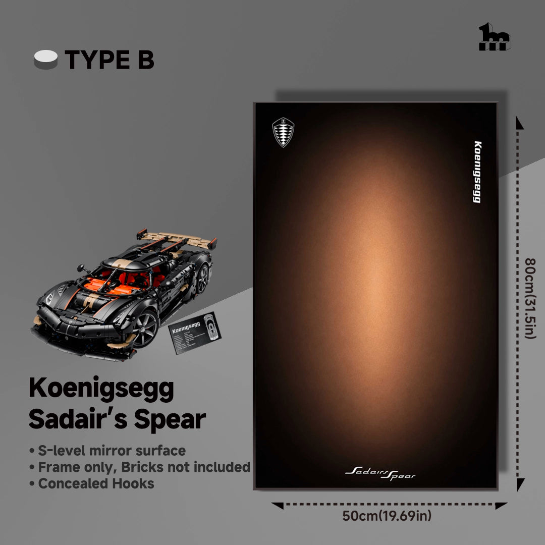 Wall Display Frame For Lego 42232 Technic Koenigsegg Sadair’s Spear