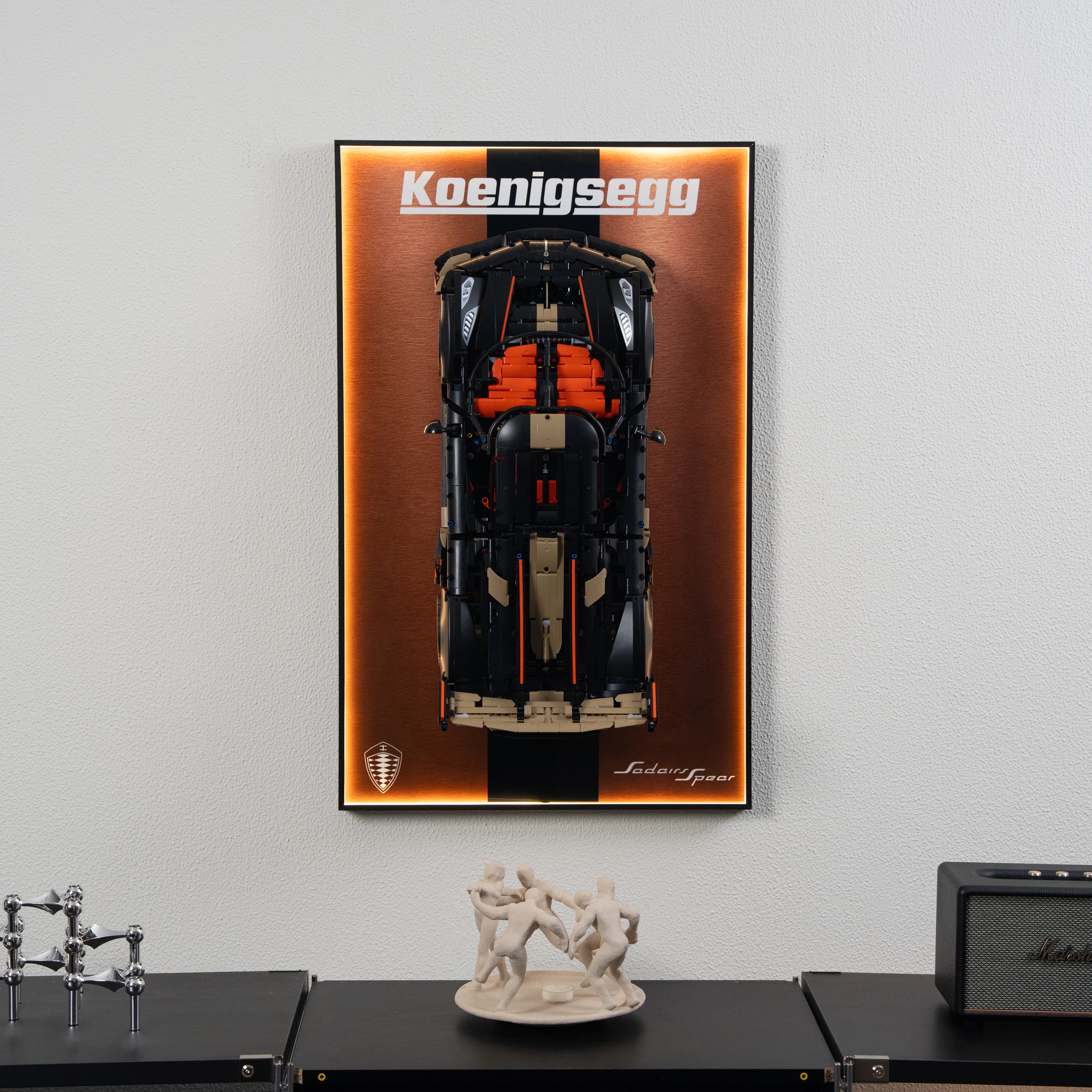 Wall Display Frame For Lego 42232 Technic Koenigsegg Sadair’s Spear