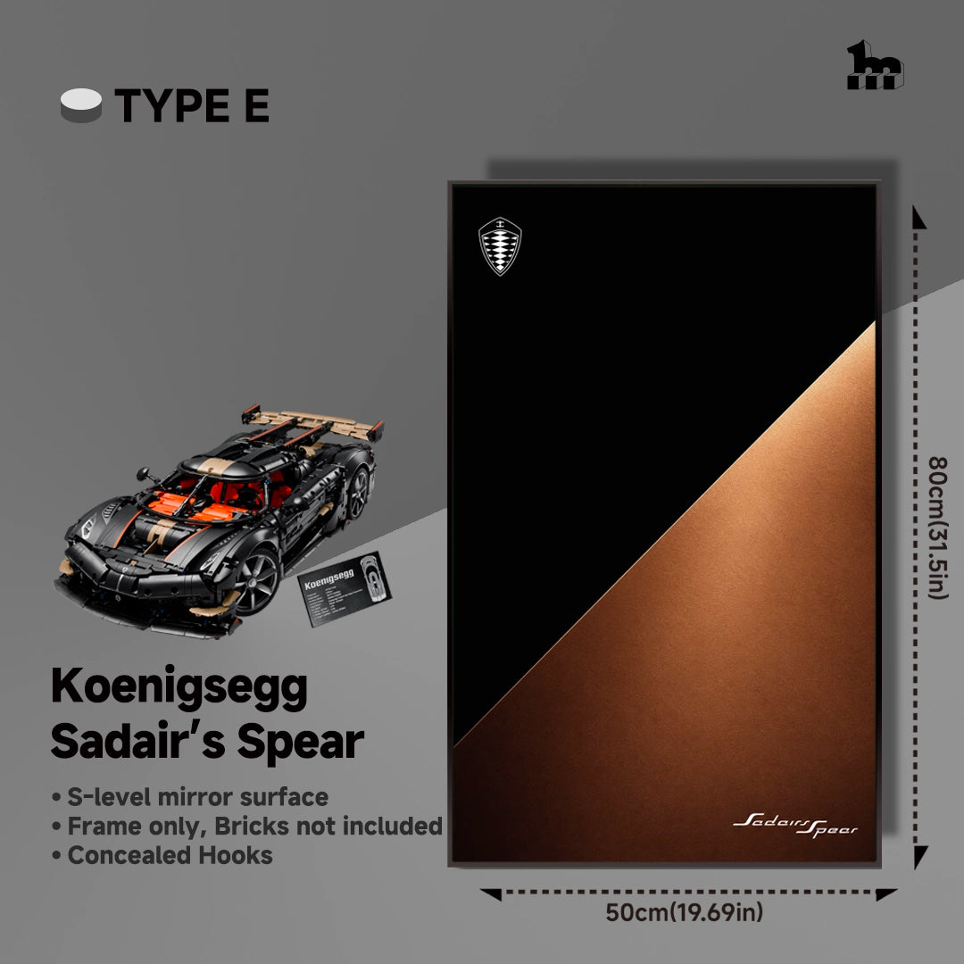 Wall Display Frame For Lego 42232 Technic Koenigsegg Sadair’s Spear