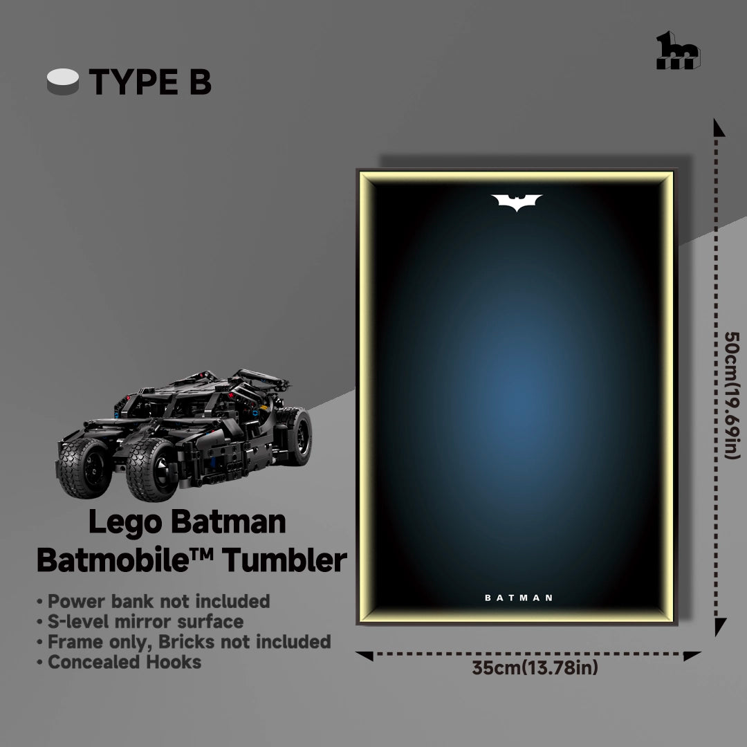 Cadre mural d'exposition pour Lego Batman 42239 Batmobile™ Tumbler