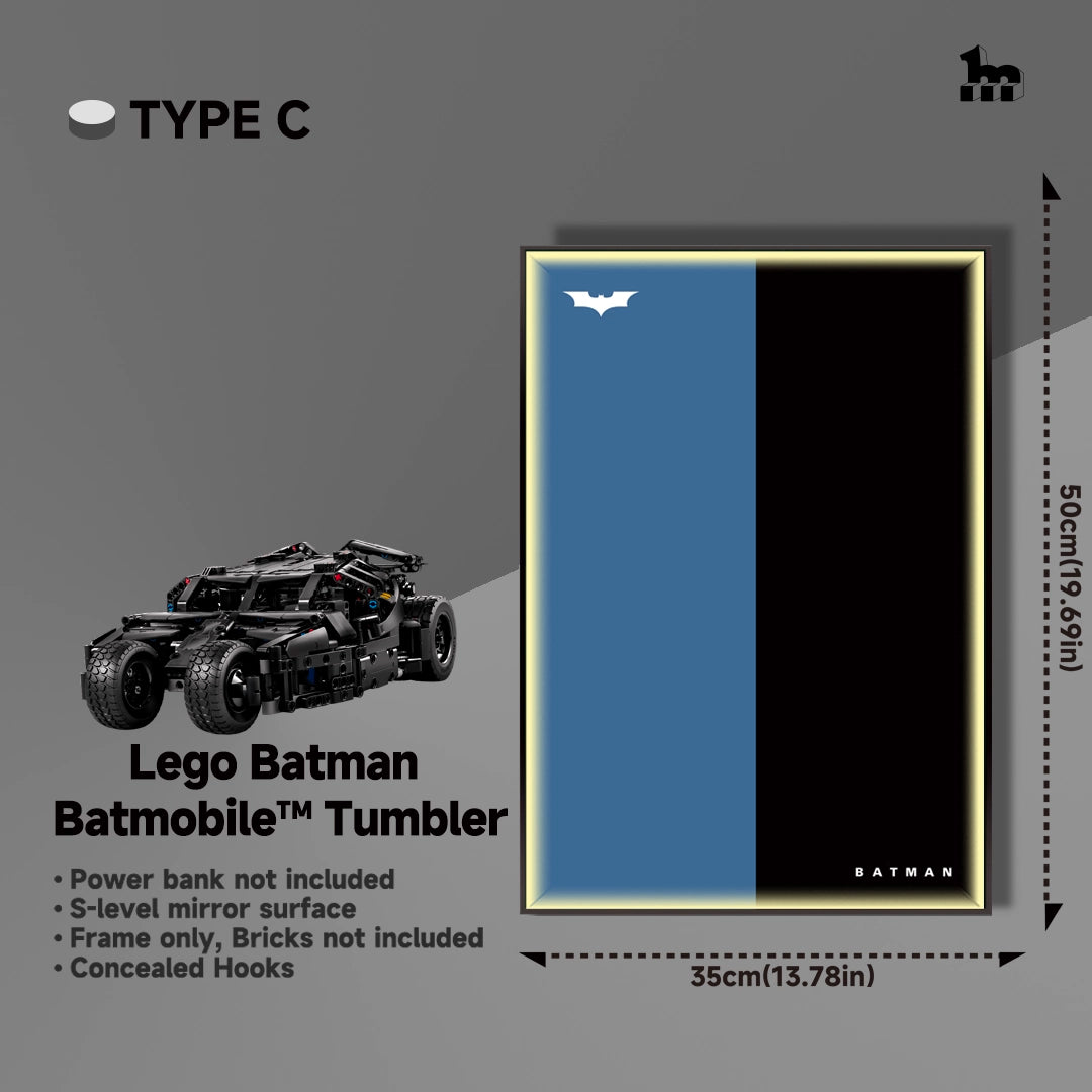 Cadre mural d'exposition pour Lego Batman 42239 Batmobile™ Tumbler