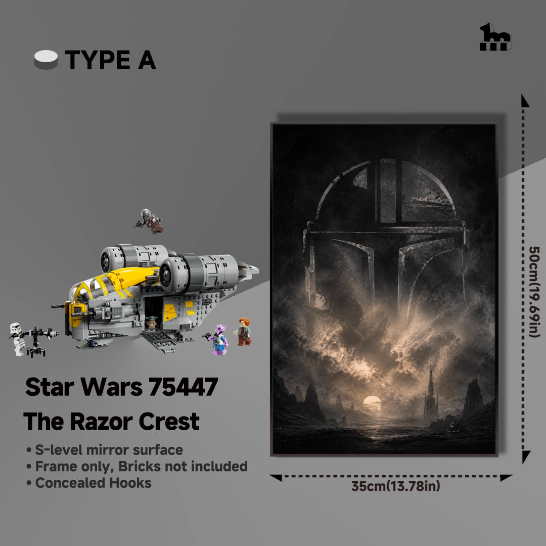 Wall Display Frame For Lego Star Wars The Mandalorian 75447 The Razor Crest™