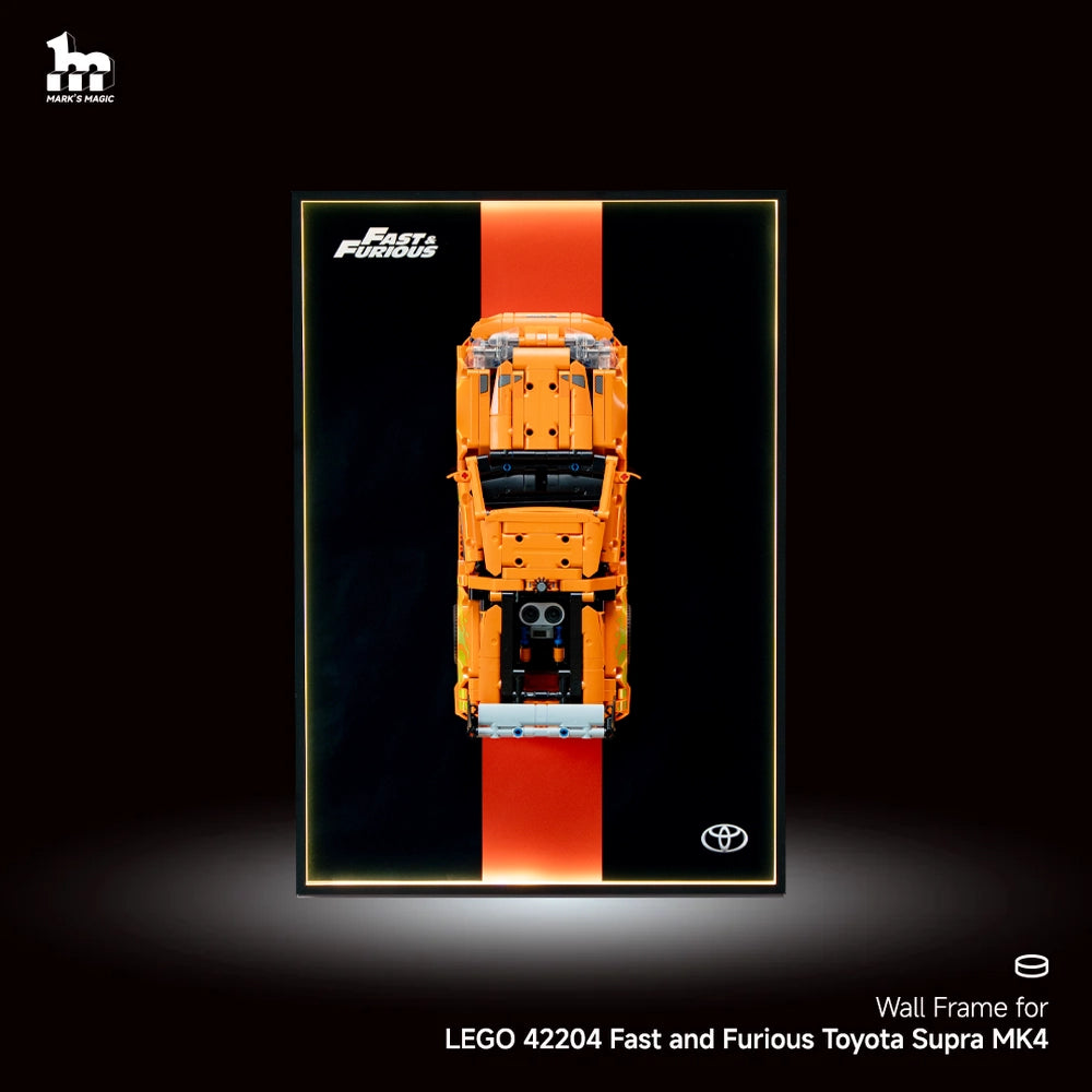 Wall Display Frame For Lego Technic™ 42204 Fast and Furious Toyota Supra MK4