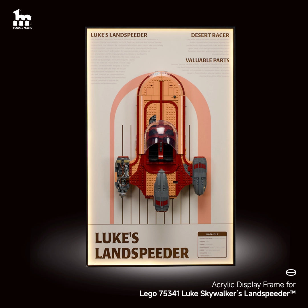 Wall Display Frame for LEGO® Star Wars 75341 Luke Skywalker’s Landspeeder™