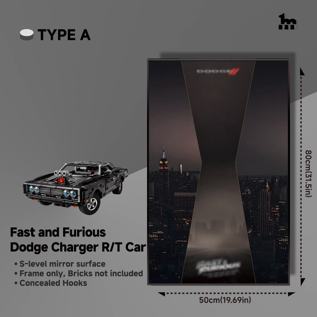 Cadres muraux pour LEGO Technic 42231 Voiture Dodge Charger R/T Fast and Furious