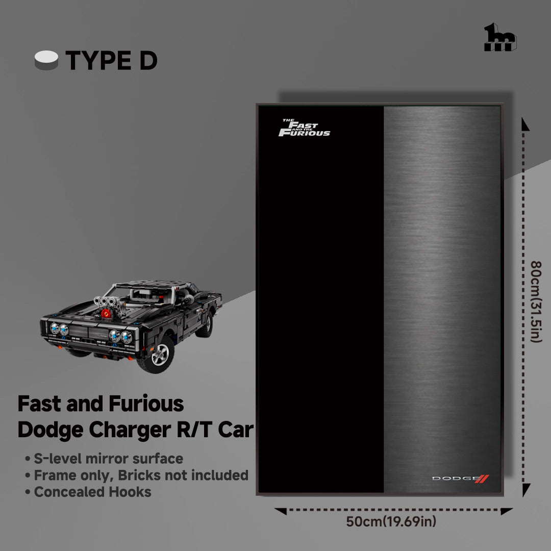 Cadres muraux pour LEGO Technic 42231 Voiture Dodge Charger R/T Fast and Furious