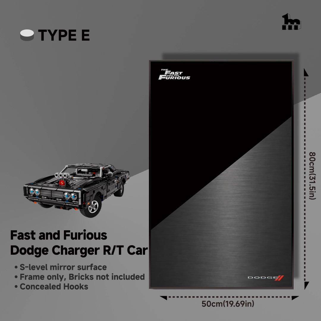 Cadres muraux pour LEGO Technic 42231 Voiture Dodge Charger R/T Fast and Furious