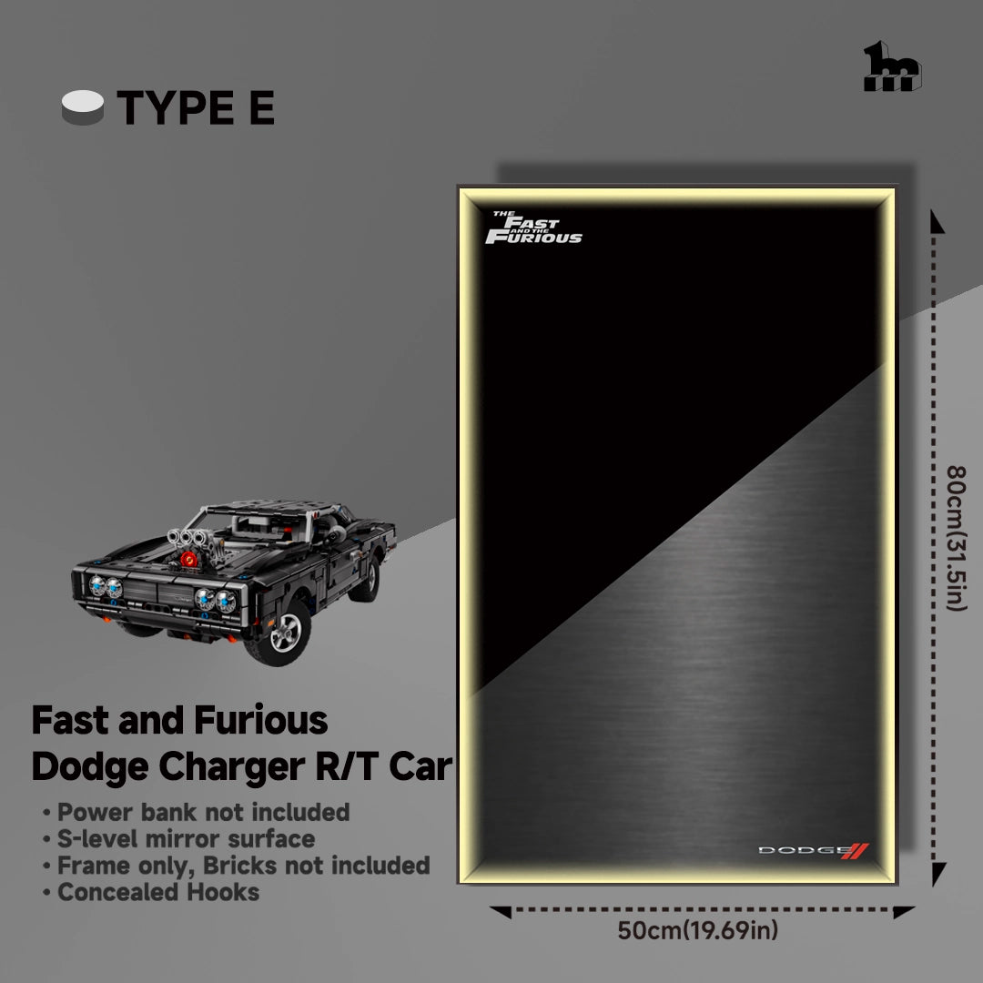 Cadres muraux pour LEGO Technic 42231 Voiture Dodge Charger R/T Fast and Furious