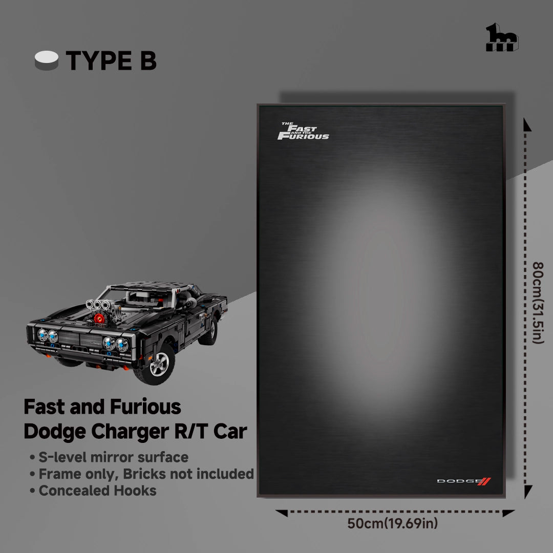 Cadres muraux pour LEGO Technic 42231 Voiture Dodge Charger R/T Fast and Furious