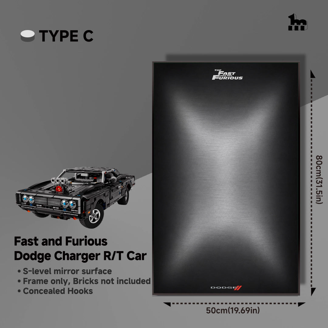 Cadres muraux pour LEGO Technic 42231 Voiture Dodge Charger R/T Fast and Furious