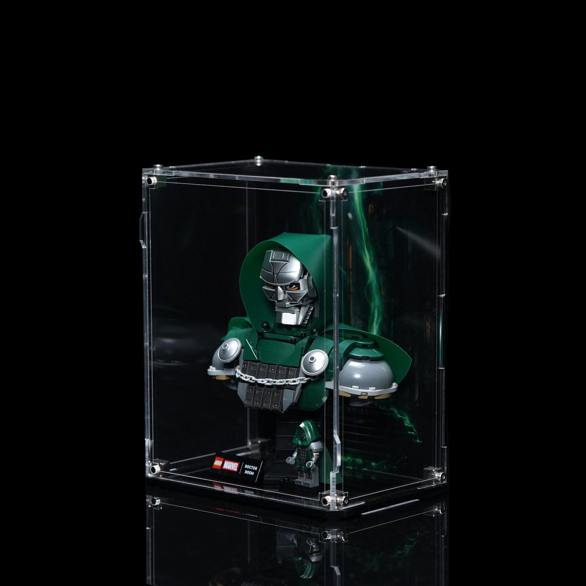 Wall mounted Display Case For LEGO Marvel 76345 Doctor Doom Bust