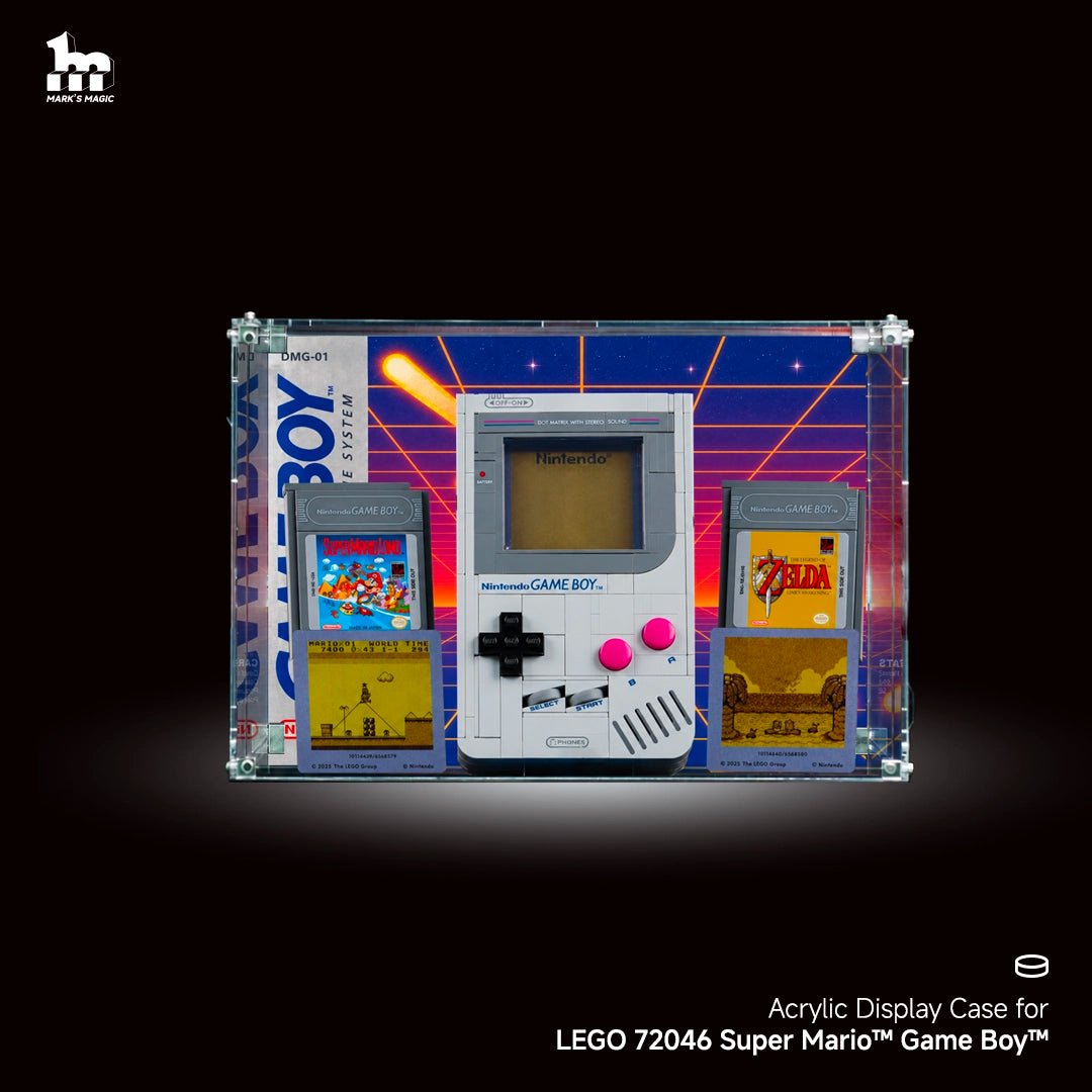 Wall mounted Display Case For LEGO 72046 Super Mario™ Game Boy™