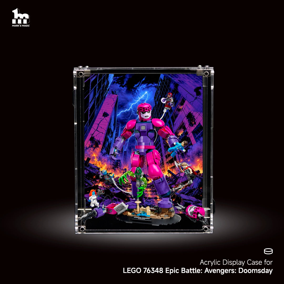Wandvitrine für LEGO® Editions F1 McLaren Lando-Norris- und Oscar-Piastri-Helm