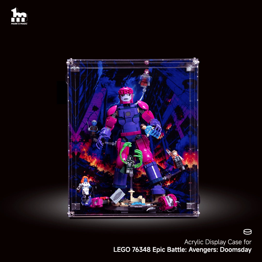 Wandvitrine für LEGO® Editions F1 McLaren Lando-Norris- und Oscar-Piastri-Helm