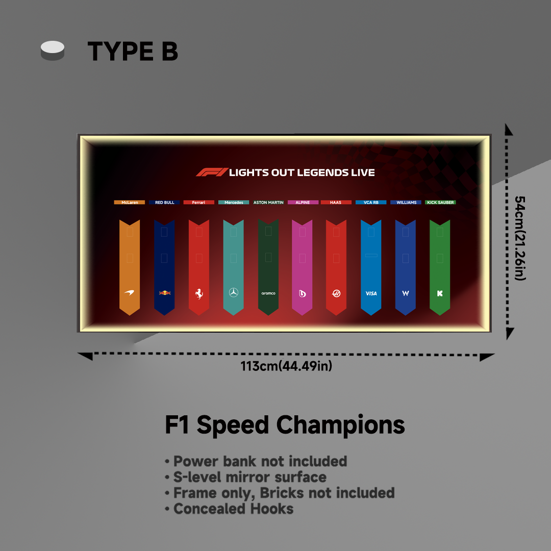 Lego display frame for F1 speed champion Type B