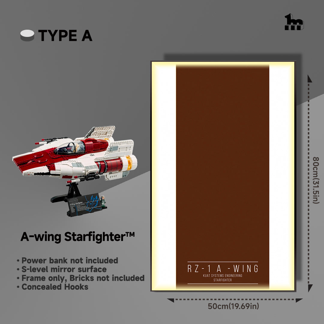 Wall Display frame for LEGO® STAR WARS™ 75275 A-wing Starfighter™