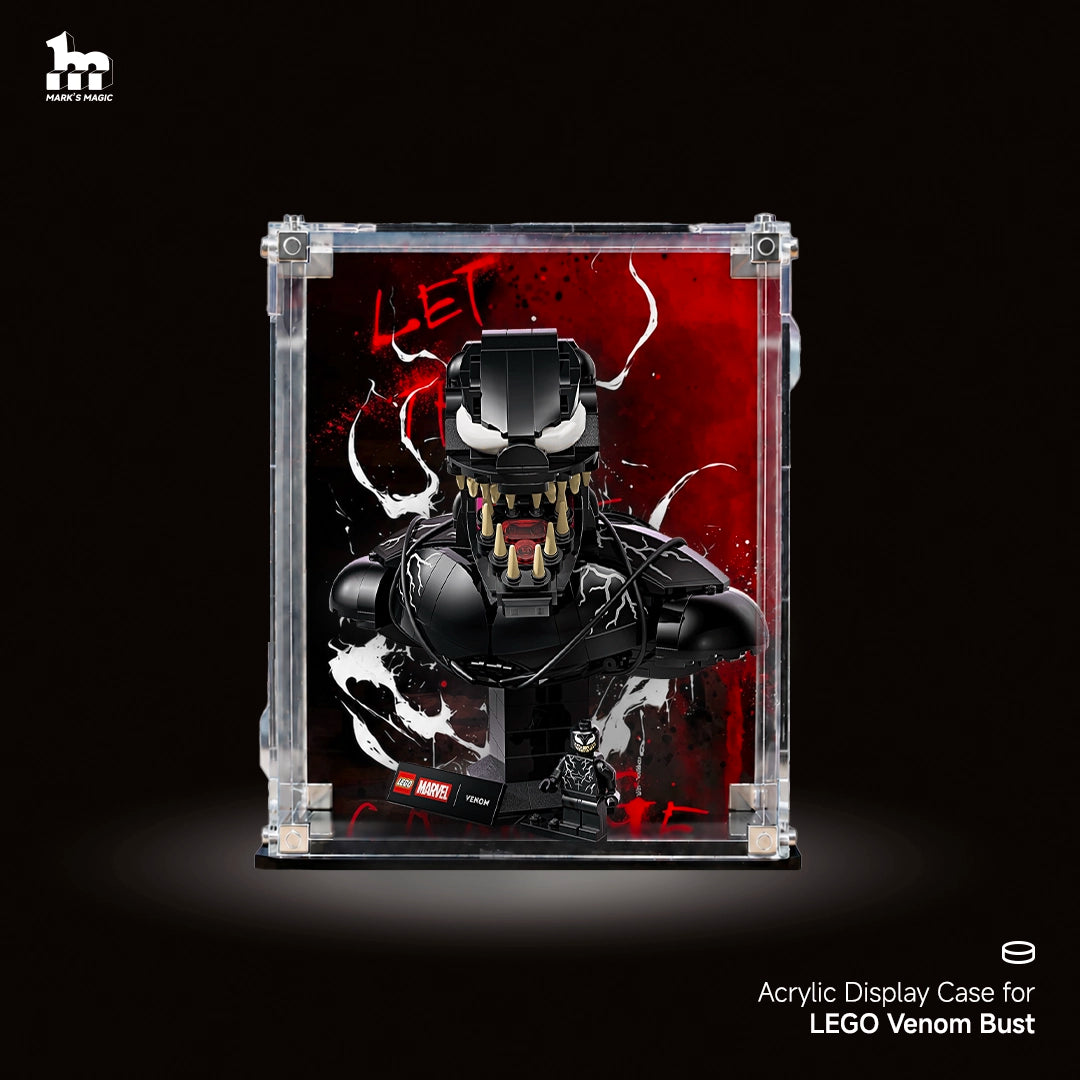 Wall mounted Display Case For LEGO Marvel 76356 Venom Bust